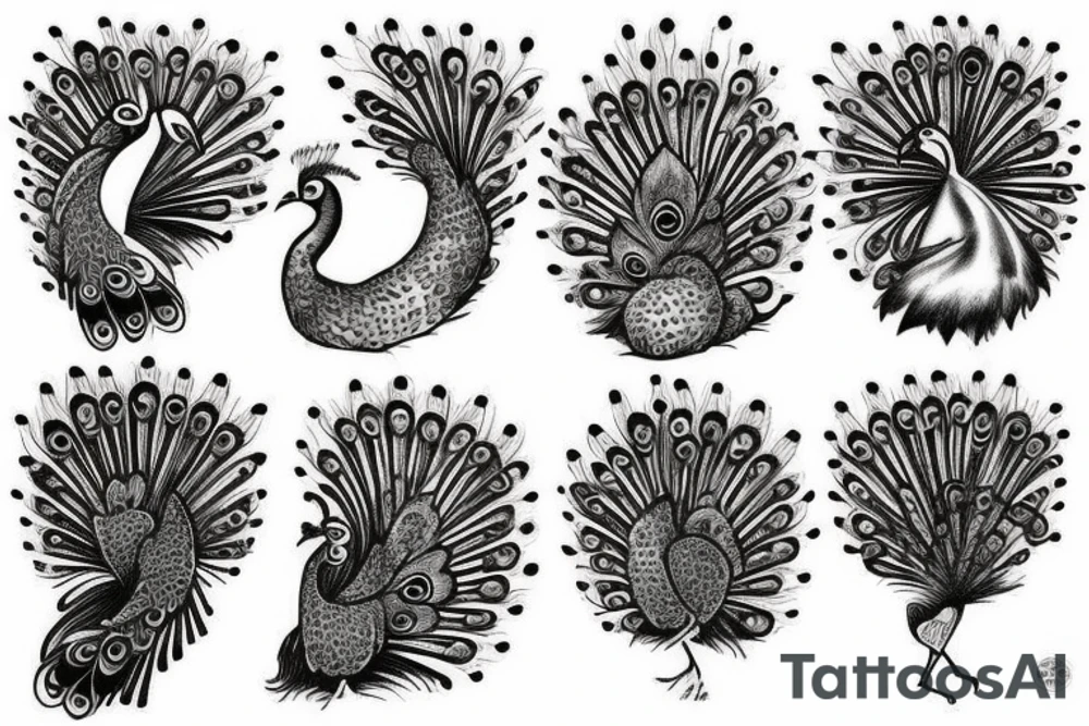 Peacock tattoo idea