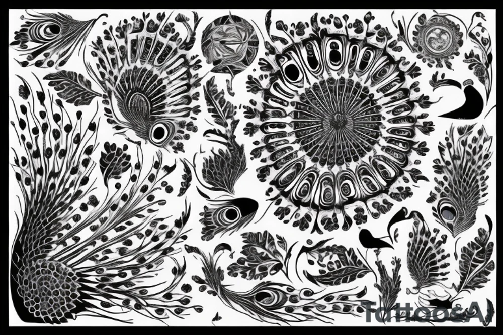 Peacock with open wings flying stretched long great big expanded thin tattoo idea Peacock with open wings flying stretched long great big expanded thin tattoo idea