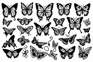 Butterfly music note angel tattoo idea