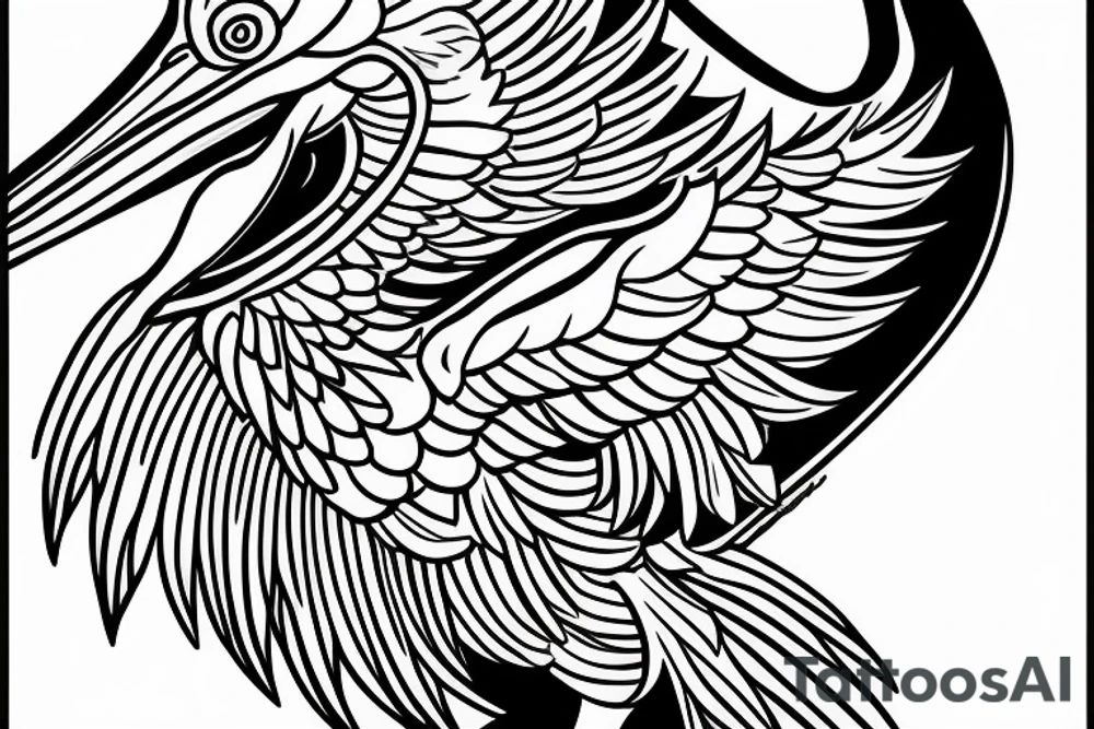 Simple pelican with open wings full body bleeding bitting itself tattoo idea Simple pelican with open wings full body bleeding bitting itself tattoo idea