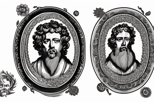 Marcus Aurelius portrait, and summum bonum written under it tattoo idea