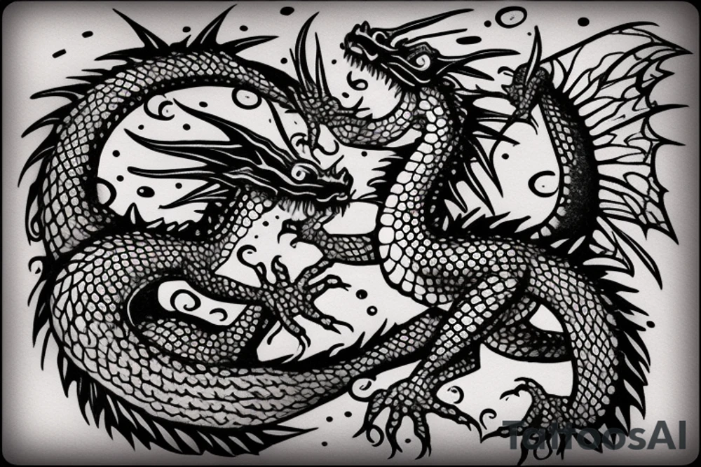 3 small little dragons to go on the wrist, lots of fine dots and lines for detail tattoo idea