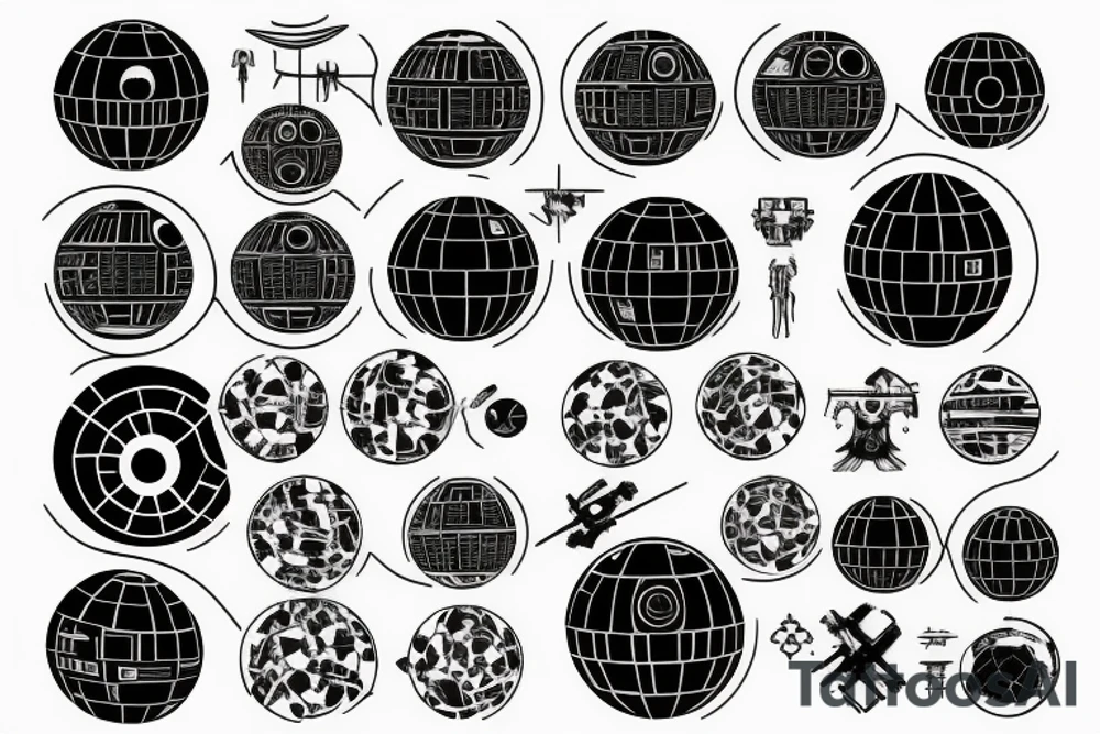 Death Star orbiting the earth tattoo idea