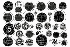 Death Star orbiting the earth tattoo idea