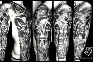 Anubis rising from hell tattoo idea