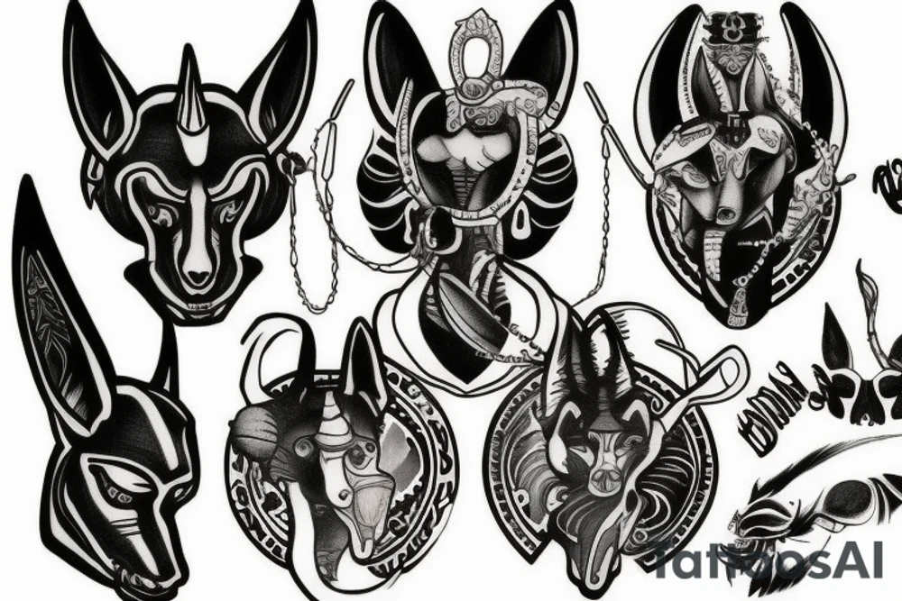 Dead anubis tattoo idea