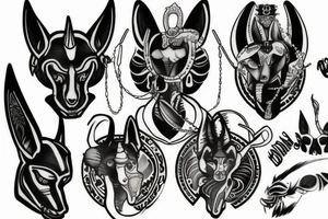 Dead anubis tattoo idea