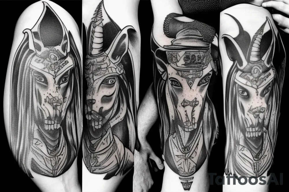 Dead anubis tattoo idea