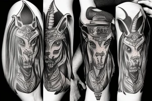 Dead anubis tattoo idea