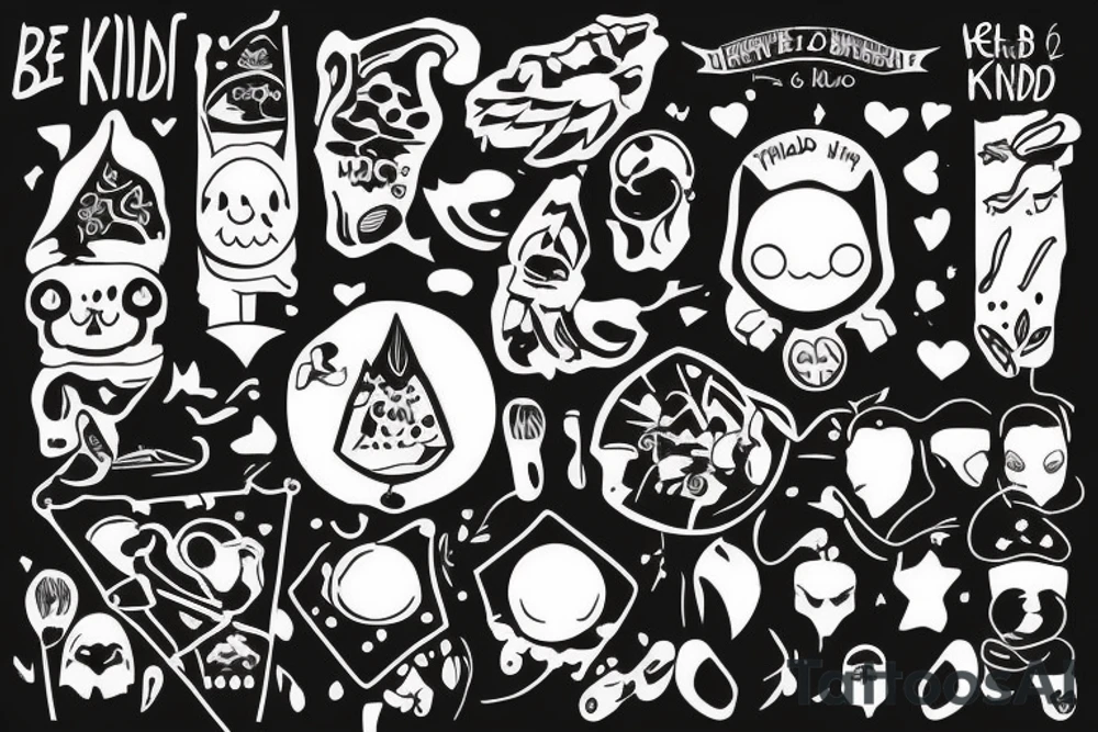 someone to be kind to in between the dark in the light tattoo idea