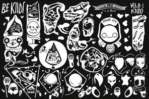 someone to be kind to in between the dark in the light tattoo idea