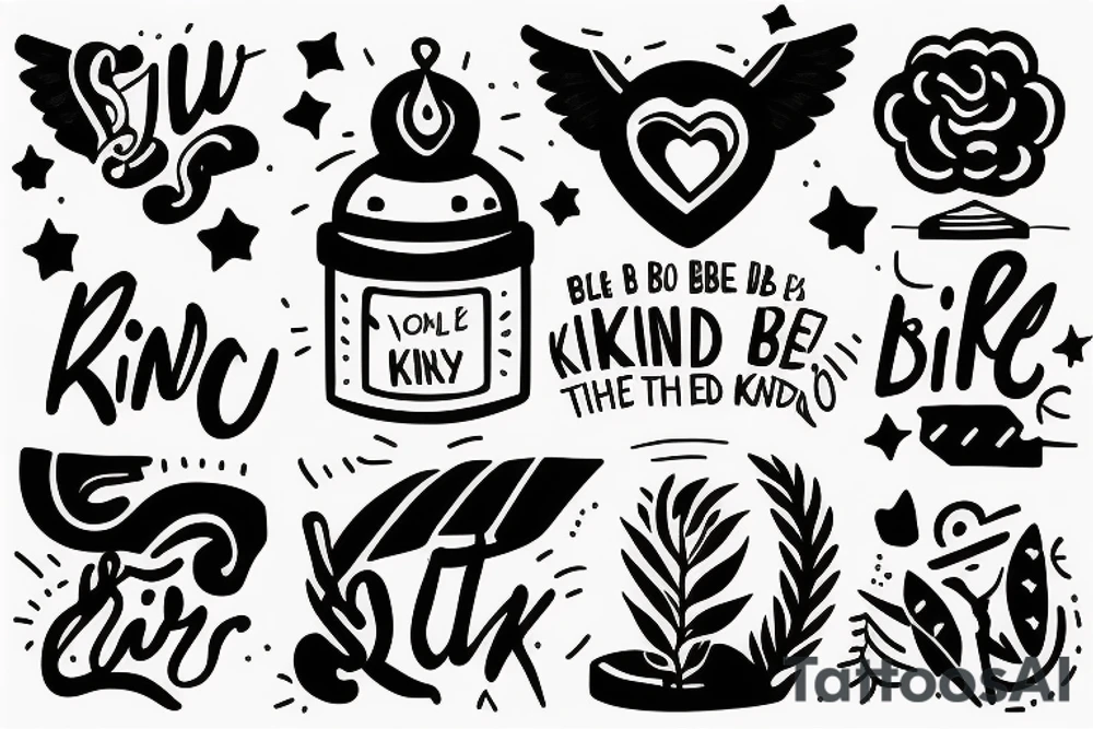 someone to be kind to in between the dark in the light car tattoo idea