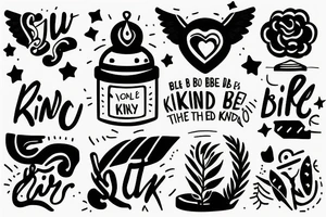 someone to be kind to in between the dark in the light car tattoo idea