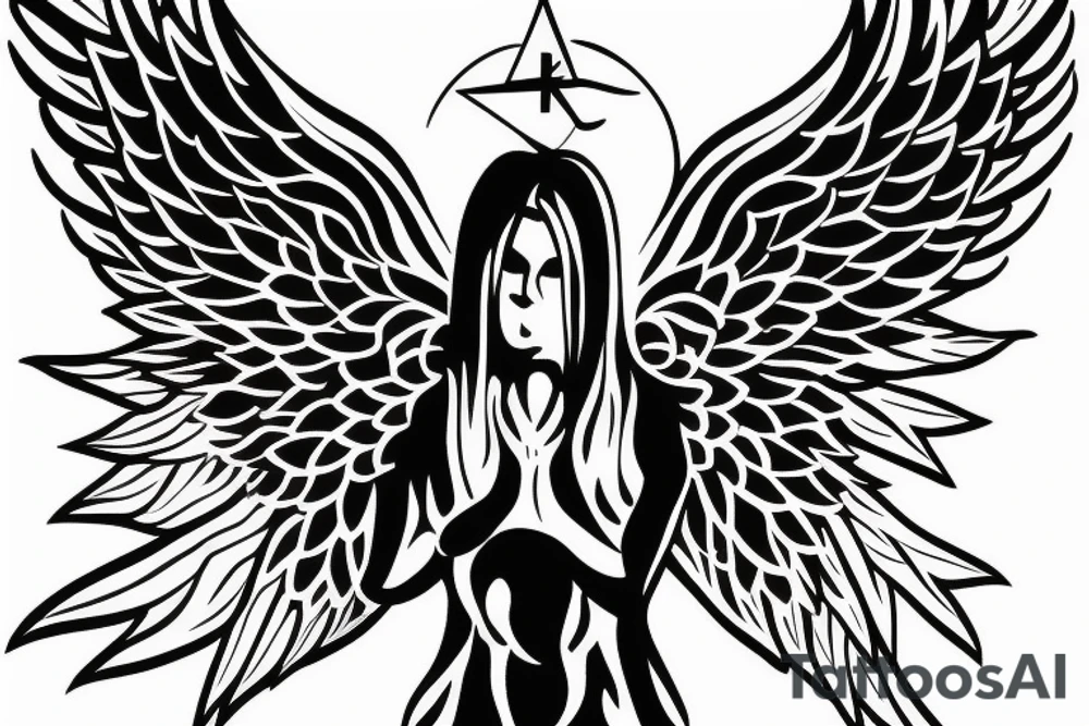 My Brother with wings ang angel halo tattoo idea