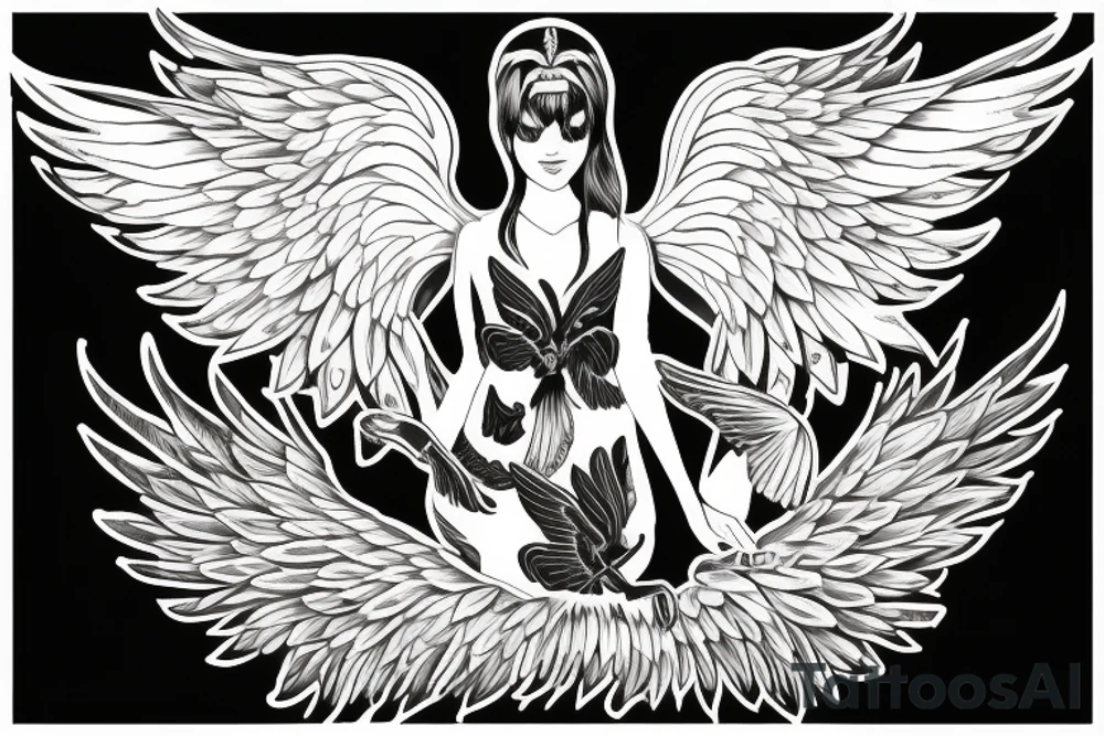 My Brother with wings ang angel halo tattoo idea