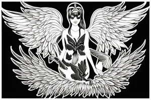 My Brother with wings ang angel halo tattoo idea