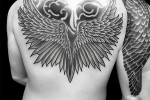 My Brother with wings ang angel halo tattoo idea