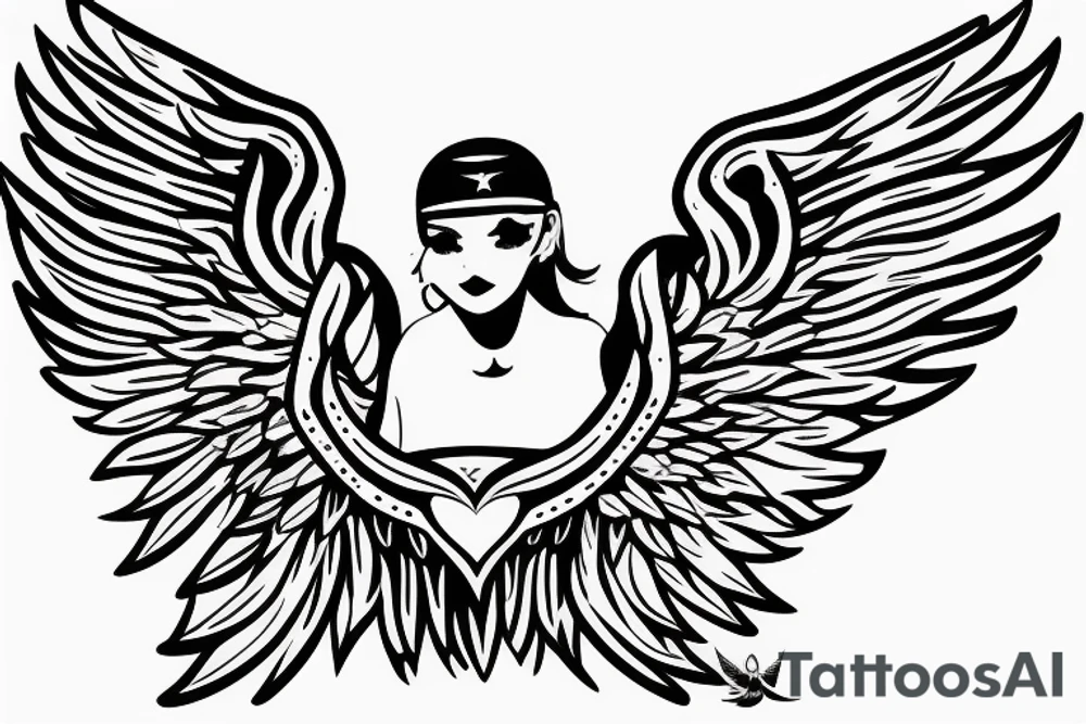 My Brother with wings ang angel halo tattoo idea