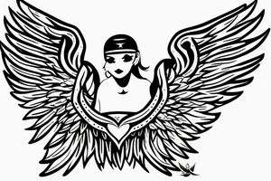 My Brother with wings ang angel halo tattoo idea