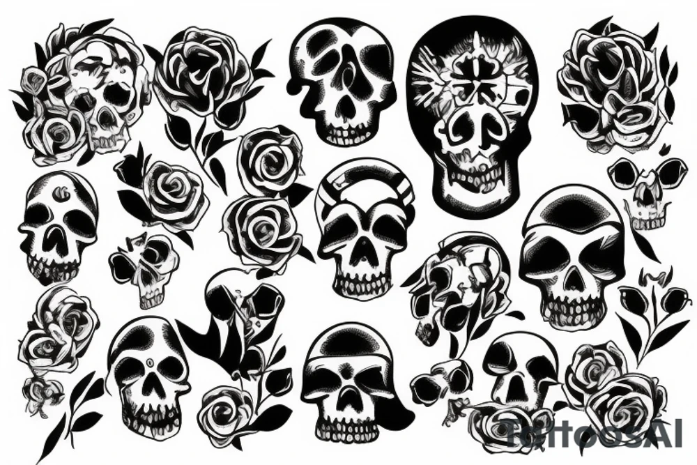bicep tattoo memento mori tattoo idea