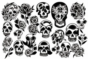 bicep tattoo memento mori tattoo idea