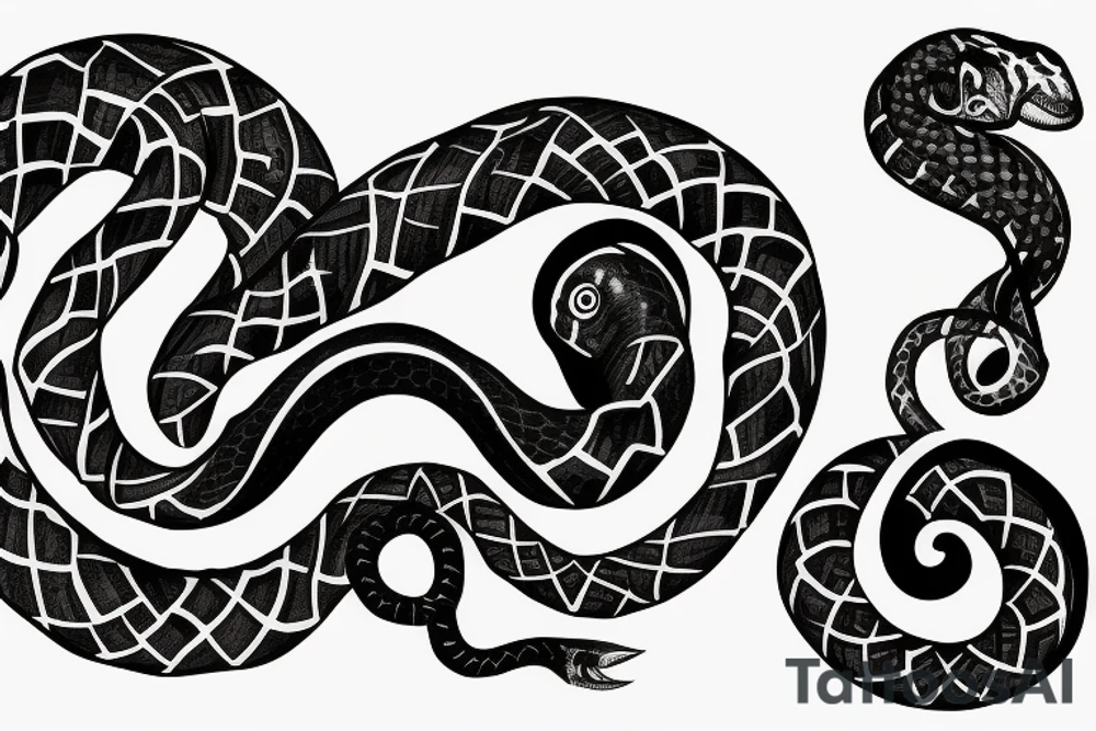 Torso snake boho snake tatoo tattoo idea