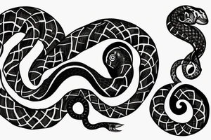 Torso snake boho snake tatoo tattoo idea