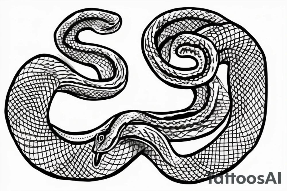 Dainty, boho snake tattoo for a finger tattoo idea