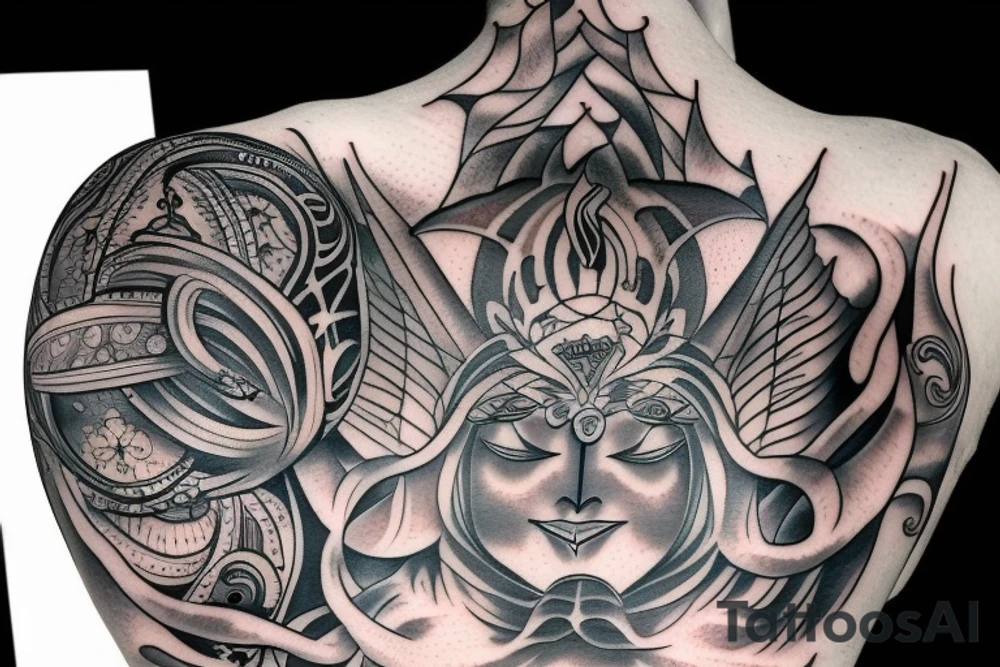 Black shiva tattoo idea