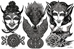 Black shiva tattoo idea