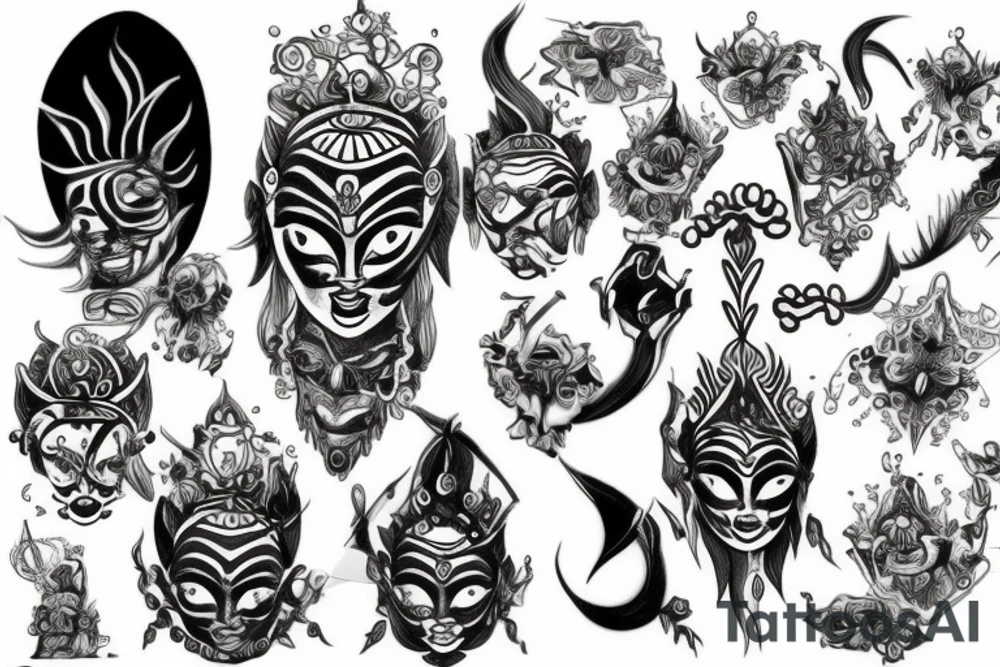 Black shiva tattoo idea