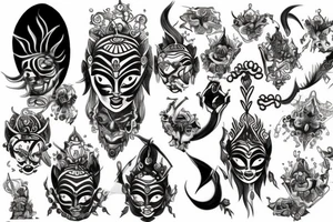 Black shiva tattoo idea