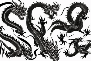 chinese fire-breathing dragon tattoo idea