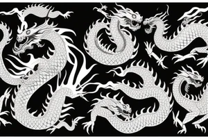 chinese fire-breathing dragon on hand tattoo idea