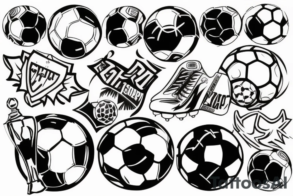 Soccer trophy tattoo idea