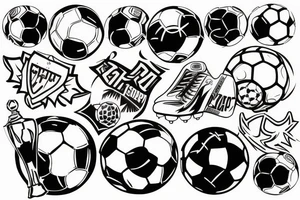 Soccer trophy tattoo idea