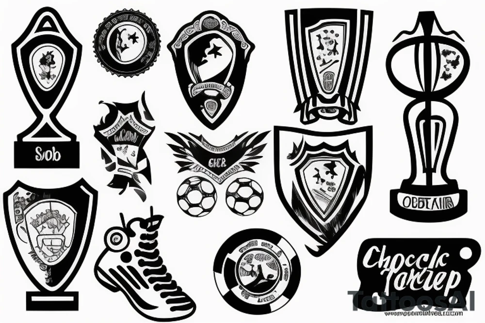 Soccer trophy tattoo idea