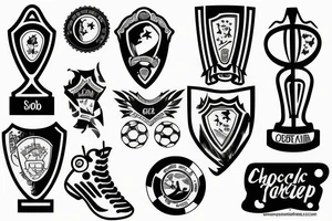 Soccer trophy tattoo idea