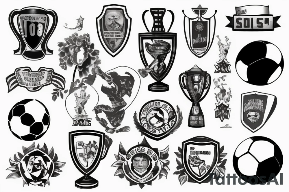 Soccer trophy tattoo idea