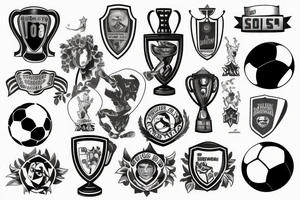 Soccer trophy tattoo idea