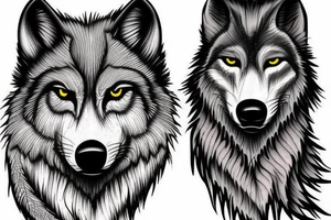 Howling wolf tattoo idea