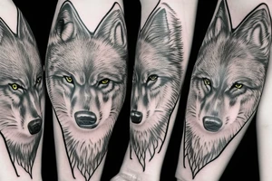 Howling wolf tattoo idea