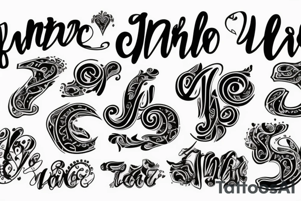 Aadhya name tattoo idea
