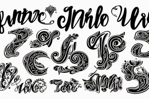Aadhya name tattoo idea