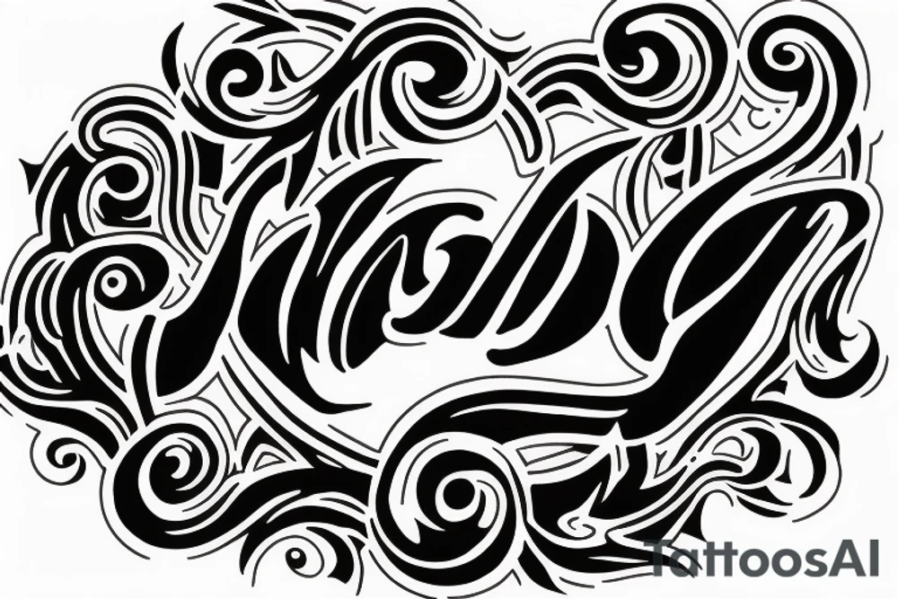 Custom Name Logo Tattoo Design for Word Aadhya tattoo idea