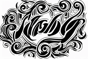 Custom Name Logo Tattoo Design for Word Aadhya tattoo idea