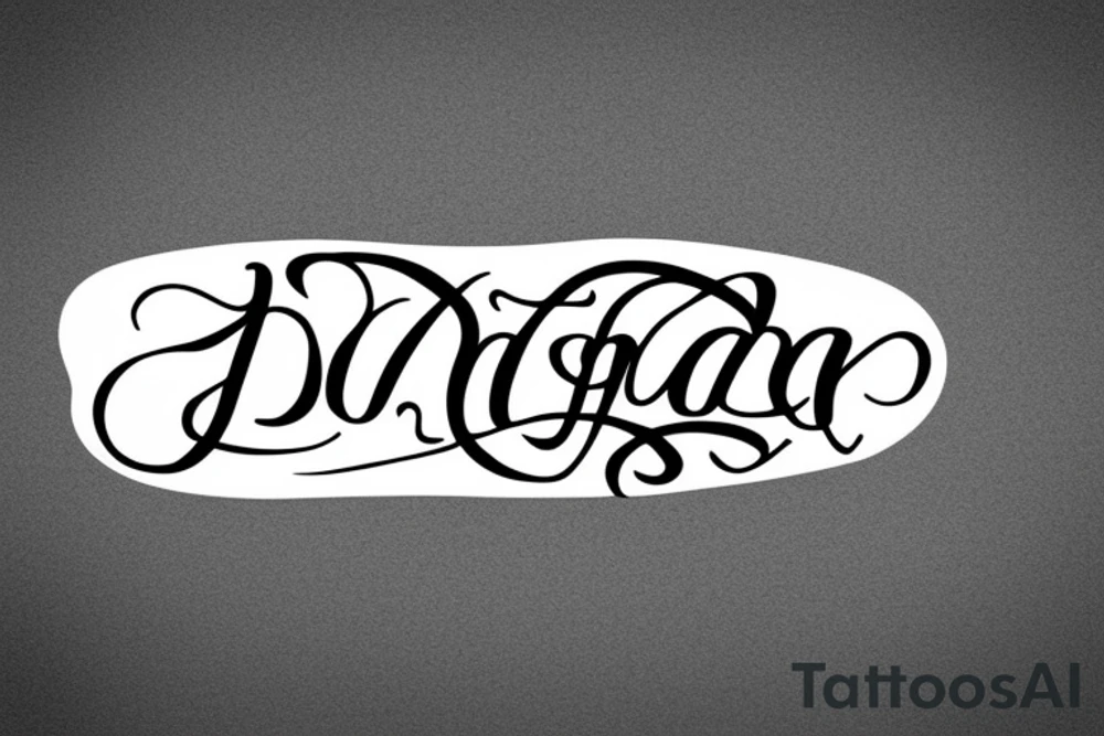 Custom Name Logo Tattoo Design for Word Aadhya tattoo idea