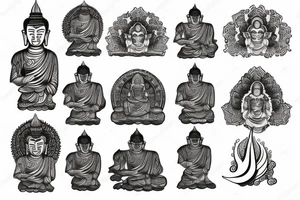 Buddhist temple tattoo idea
