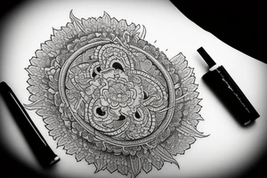 Buddhist temple tattoo idea