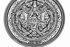 Buddhist temple tattoo idea